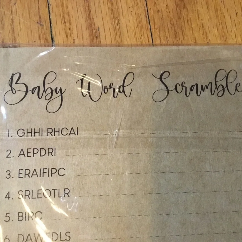 WOODAMORE Funny Baby Shower Games Gender Neutral - Baby Shower Bingo Game
